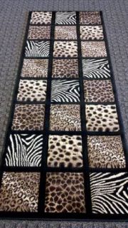 Hallway Rug Leopard Zebra Cheetah Print 32 in x 7ft  