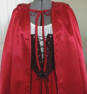 Little Red Riding Hood Adult Halloween Costume Dress   Handmade