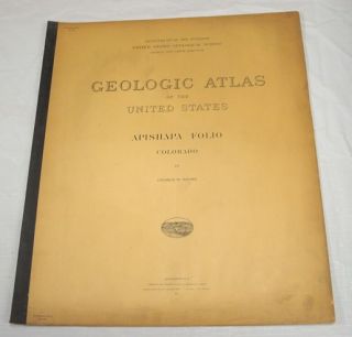 1912 USGS Geologic Folio No 186 Apishapa Quadrangle 3 Full Maps Co 