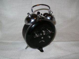 Works Great Vintage Westclox Double Bell Alarm Clock Glow in Dark Wind 