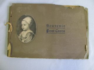¾x 14 ½ Antique Postcard Album c1898 Cardstock Cover 57 