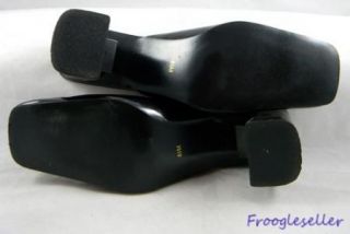 Ann Marino Womens Mules Heels Shoes 8 5 M Black Patent