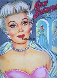 VINTAGE UNCUT 1959 ANN SOTHERN PAPER DOLLS~#1 REPRO~ORIG SIZE~FABULOUS 