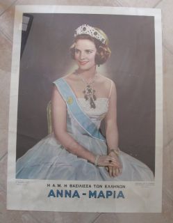 Royalty Greece Queen Anna Maria Poster 58x43cm