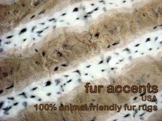   Rug Faux Fur Animal Accent Runner Fake Sheepskin Log Cabin Pelt New