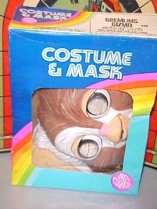 Vtg Halloween Gremlins Gizmo Ben Cooper Mask Vinyl Costume Minty w Box 