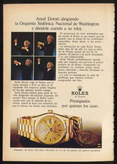 70s Argentina Advertising Rolex Day Date Antal Dorati