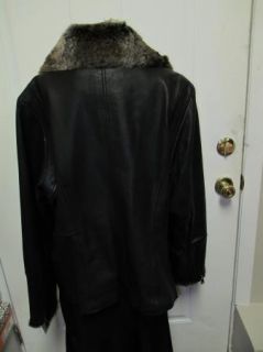 Andrew Marc Womens Treason Leather Jacket Black $785