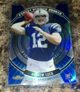 Andrew luck 2012 Topps Finest rookie atomic refractor die cut