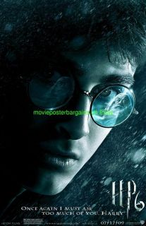Harry Potter 6 Movie Poster DS 27x40 Advance Style Original One Sheet 