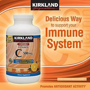   Chewable Vitamin C 500 mg 500 Tablets   Antioxidant   Orange Flavor