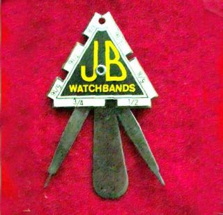 Vintage JB Watchbands Spring Bar Tool Pocket & Wrist Case Watchmakers 