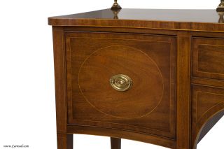 Antique Mahogany American Kittinger Sideboard Buffet with Brass 
