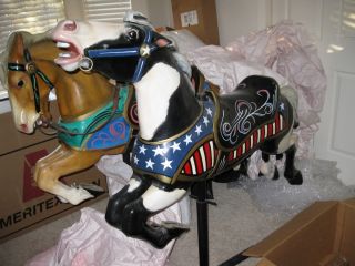 Antique Vintage Large Carousel Horse Off Acutual Carousel