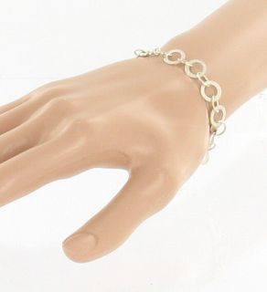 antique moderne 800 silver circle link bracelet be sure to