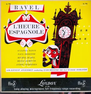 Ernest Ansermet   Ravel LHeure Espagnole   London   LL 7796   VG++ 