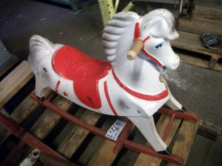 Childs Antique Wood Rocking Horse Carousel  Roebuck