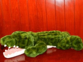 HTF Animal Alley Green White 21 Alligator Plush Stuffed Toy 2000 Toys 