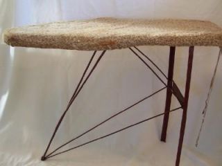 vintage metal child s ironing board with cloth cover