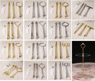 Styles 6 Sets 2 3 Tier Wedding Party Cake Plate Stand Centre Handle 