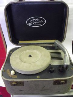 Vintage Symphonic Suitcase Record Player