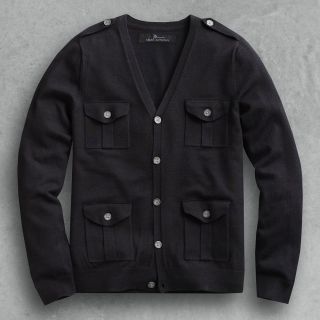 Marc Anthony Military Cardigan sweatshirt long sleeve size SMALL 