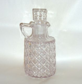 Stunning Antique Mold Blown 7 Pattern Glass Oil Vinegar Cruet w 