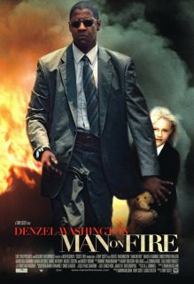 Man on Fire Movie Poster Double Sided Original 27x40