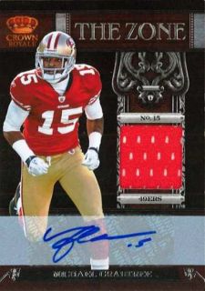 2011 Panini Crown Royale In The Zone Michael Crabtree Autograph Jersey 