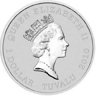 Tuvalu 2010 1$ Great Russian Minds 1Oz Anton Chekhov Silver Coin