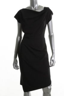 Anne Klein Black Sleeveless Cowl Neck Wear to Work Dress 12 BHFO 