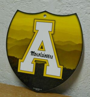 Appalachian State Mountaineers Plastic Interstate Shape Sign New 8 x 8 