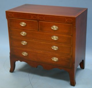 Antique Style English Mahogany Caddie Chest Dresser