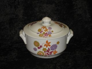 Apilco France Bakeware Provencal Pattern Two Quart Round Covered 