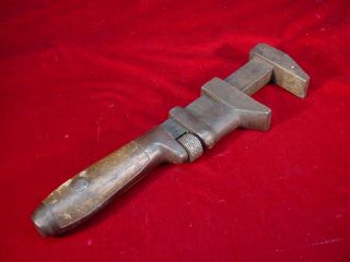 antique vintage coes pipe monkey wrench hand tool