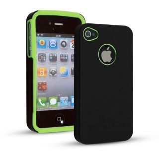 New Deluxe Green Black Apple Logo Hard Back Case Cover for iPhone 4 4S 