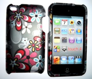 Red Flower Hard Case Cover for iPod Touch 4G 4th Gen protector case