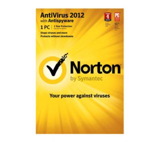   NORTON ANTIVIRUS 2012 1 PC / USER WITH ANTISPYWARE 1 Year of Updates