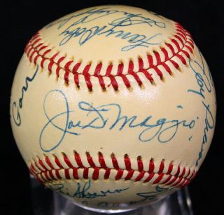   Signed Baseball JSA Joe DiMaggio Luke Appling Larry Doby 10