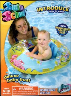 Aqua Leisure Deluxe Baby Boat Swim School 6 18 Months Pool Float 