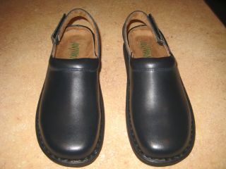 Womens Size 10 Black Anywear Kimberly Leather Work Shoes