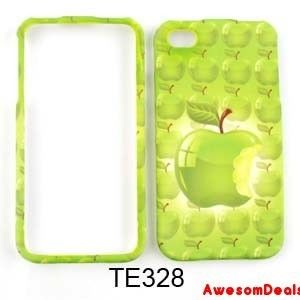 Cell Phone Cover Case for Apple iPhone 4 4S Green Apple