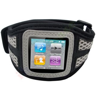 GREY COLOR Gym Sports Running Armband Case For iPod NANO 6 6th 6G Gen
