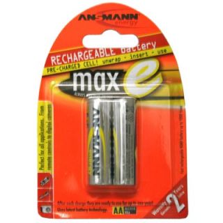 2pk Ansmann AA Precharged Rechargeable Battery for Moonrays Glass Ball 