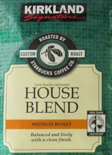 coffee roasted by starbucks house blend 100 % arabica beans