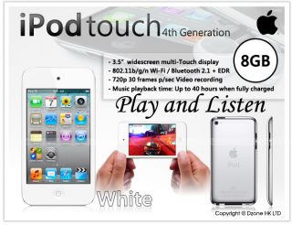 Apple iPod Touch 4th Generation White 8GB 3 5 Bluetooth 2 1 WiFi 