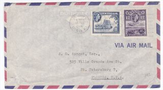 Antigua St Johns to US St Petersburg FL 1964 Airmail Cover