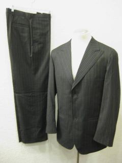 Mens Silk Armand Basi Designer Pinstripe Suit 2 Button Suit