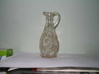 Vintage Cut Glass Crystal Oil Vinegar Cruet Bottle