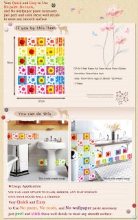 CP 041 Square Pattern Wall Art Deco Mural Point Sticker